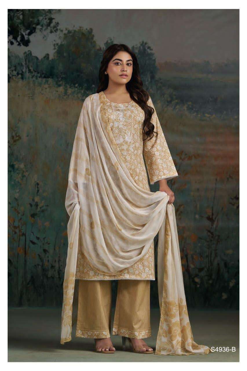 Ganga Fashion Chaitana 4936 Printed Cotton Dress Material - Amrah Wholesale