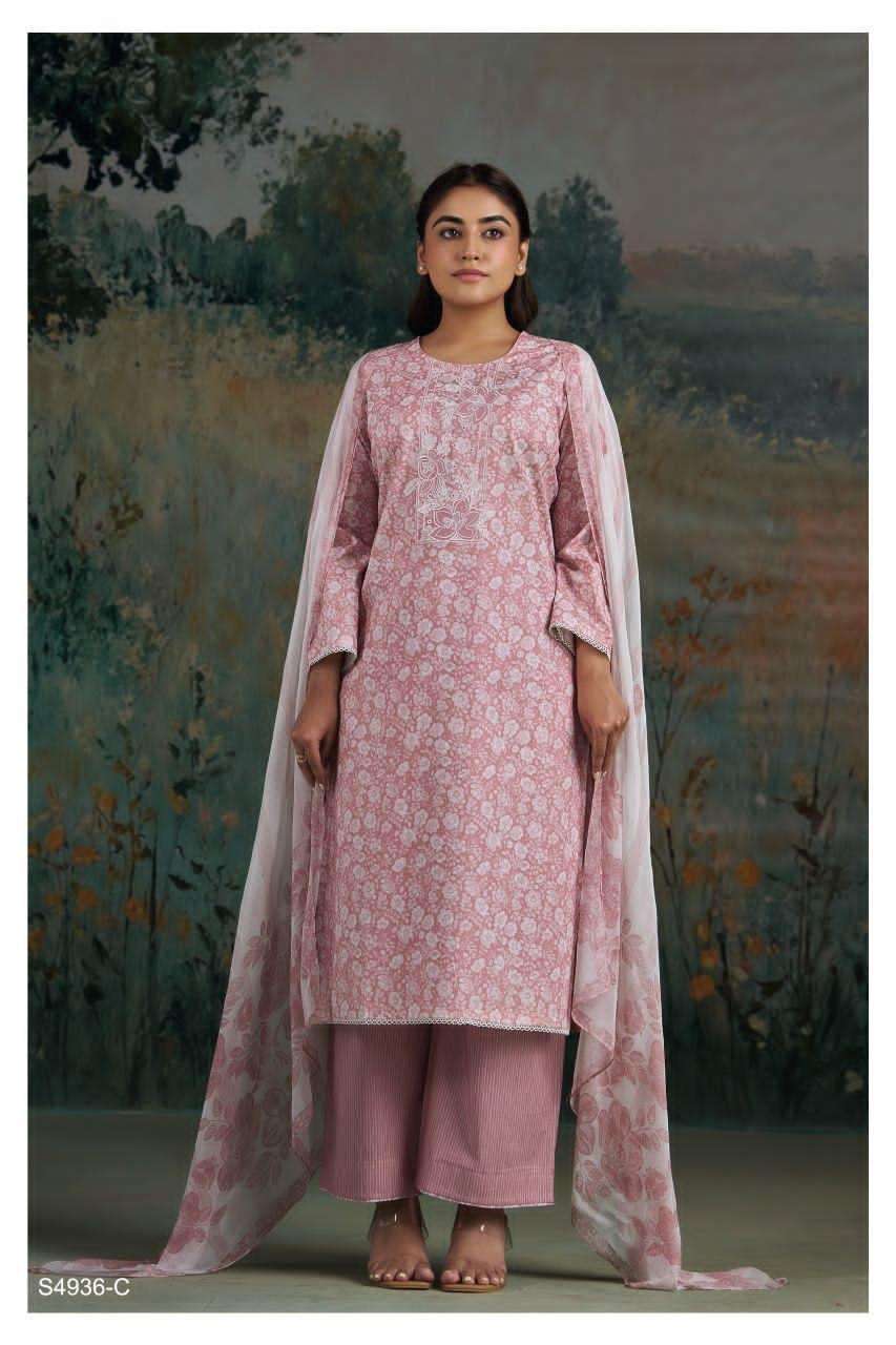 Ganga Fashion Chaitana 4936 Printed Cotton Dress Material - Amrah Wholesale