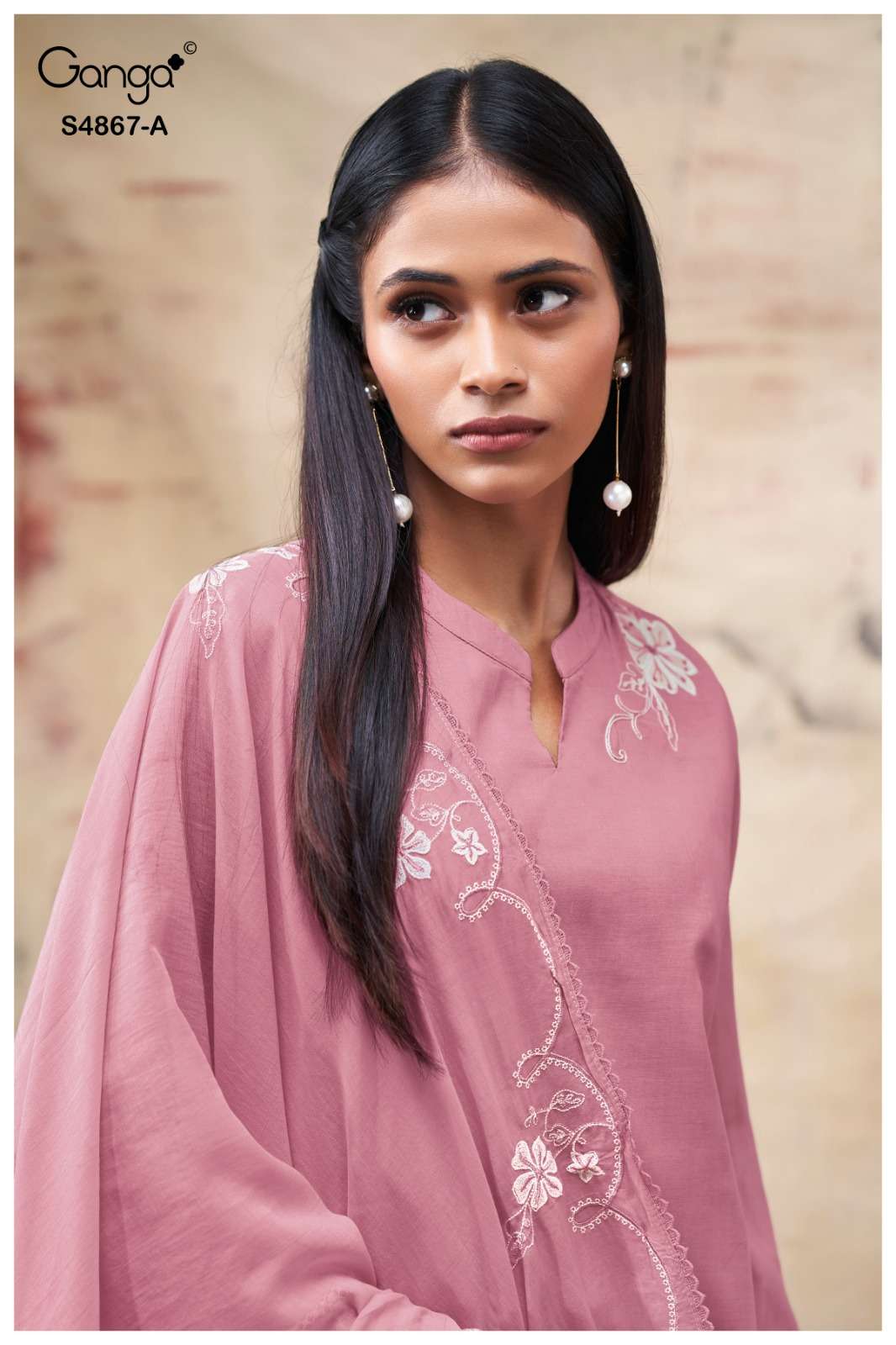 Ganga Fashion Charika 4867 Premium Bemberg Mul Dress Material - Amrah Wholesale