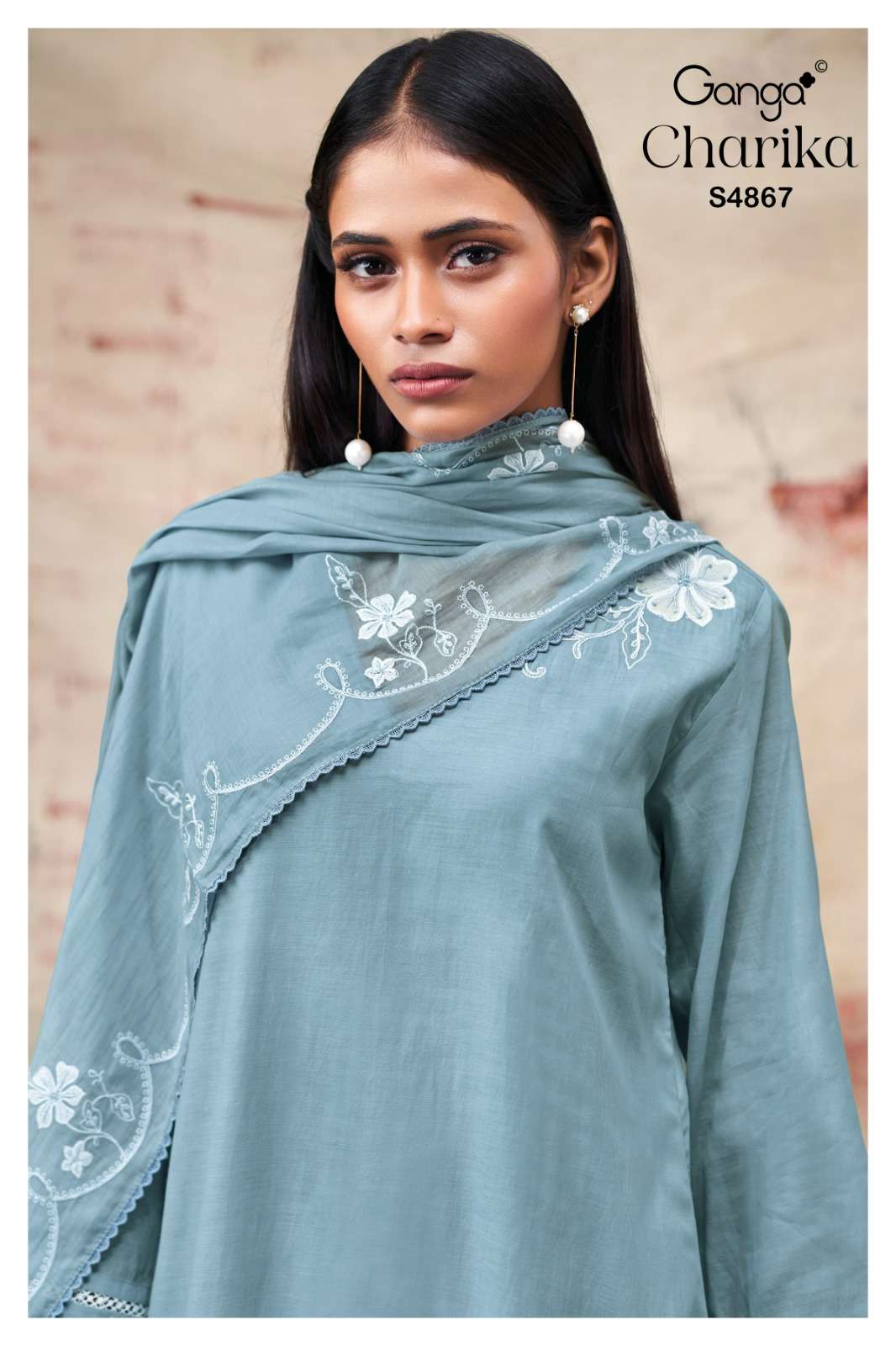 Ganga Fashion Charika 4867 Premium Bemberg Mul Dress Material - Amrah Wholesale