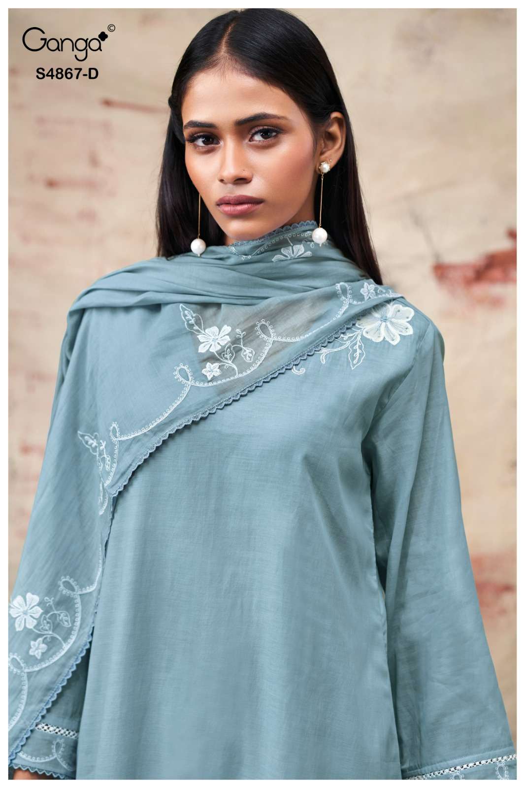 Ganga Fashion Charika 4867 Premium Bemberg Mul Dress Material - Amrah Wholesale