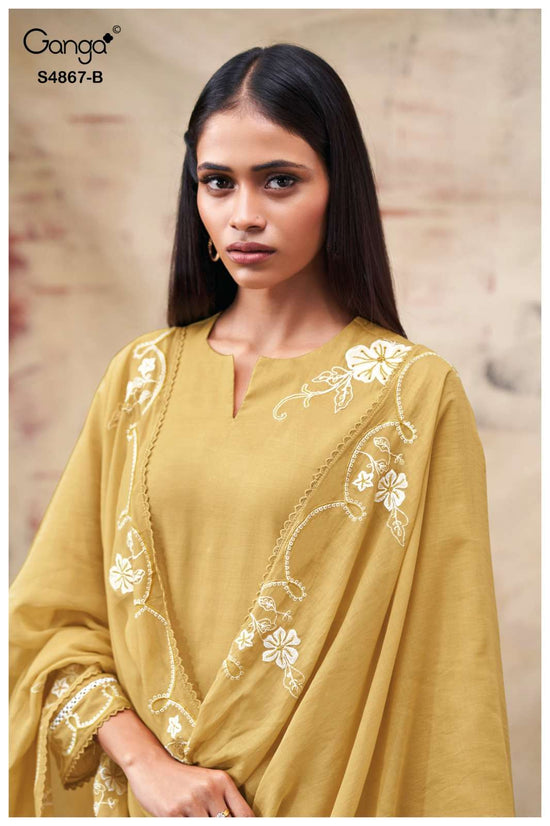 Ganga Fashion Charika 4867 Premium Bemberg Mul Dress Material - Amrah Wholesale