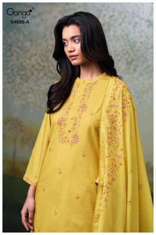 Ganga Fashion Charisha 4698 Premium Cotton Dress Material - Amrah Wholesale