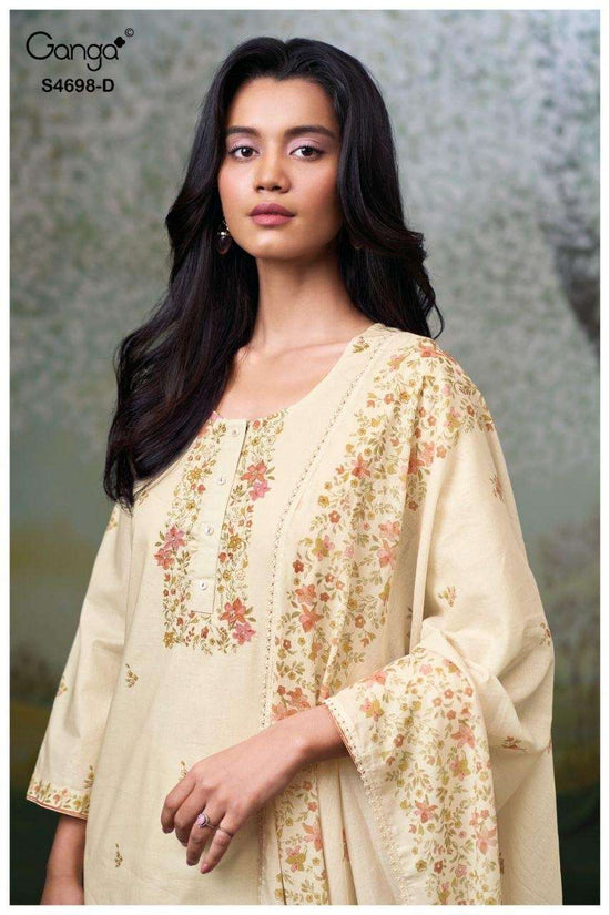Ganga Fashion Charisha 4698 Premium Cotton Dress Material - Amrah Wholesale