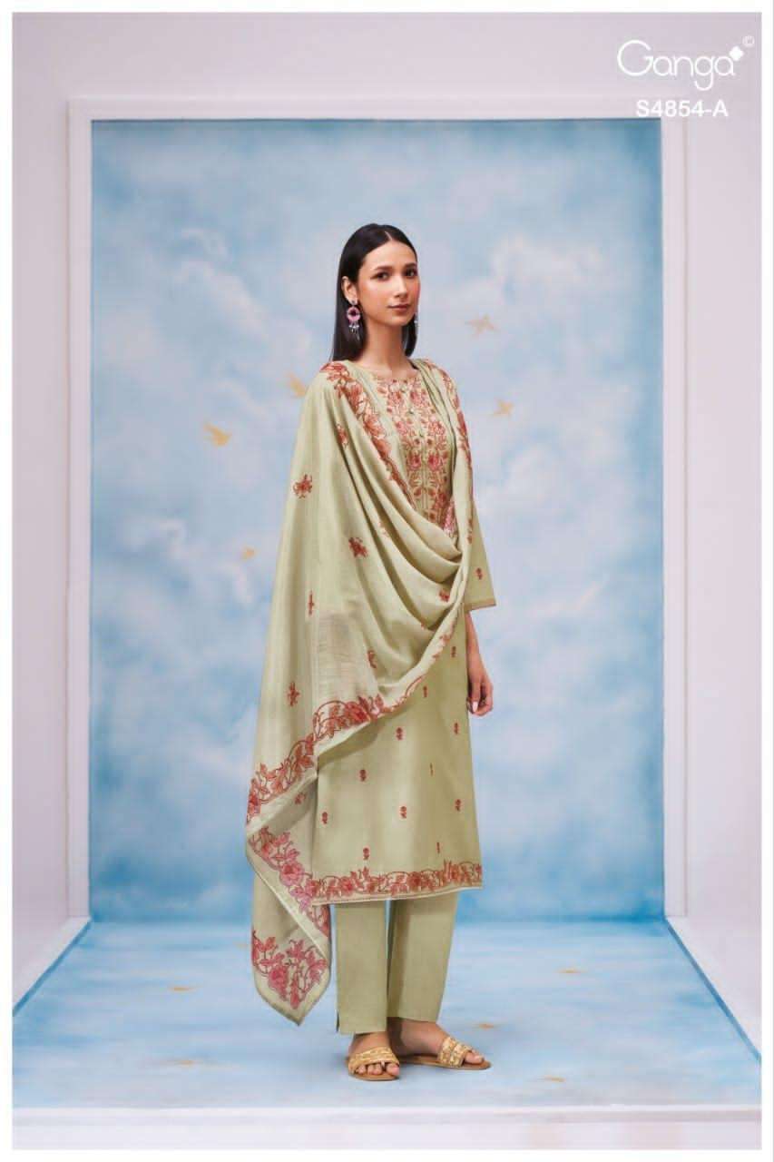 Ganga Fashion Chenoa 4854 Premium Cotton Dress Material - Amrah Wholesale
