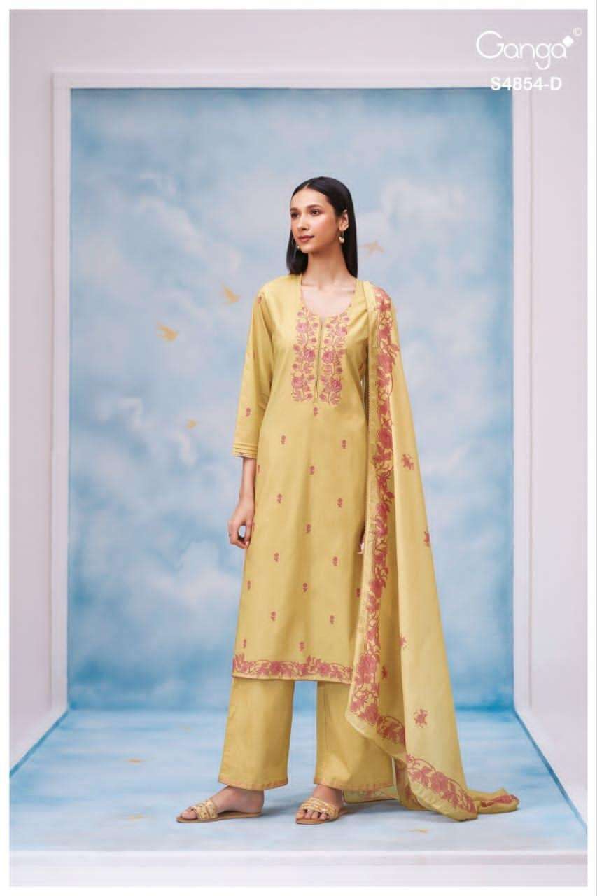 Ganga Fashion Chenoa 4854 Premium Cotton Dress Material - Amrah Wholesale