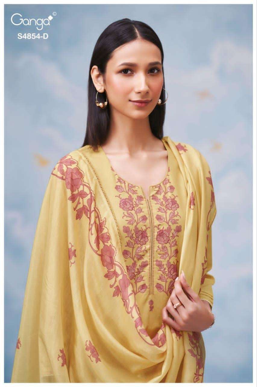 Ganga Fashion Chenoa 4854 Premium Cotton Dress Material - Amrah Wholesale