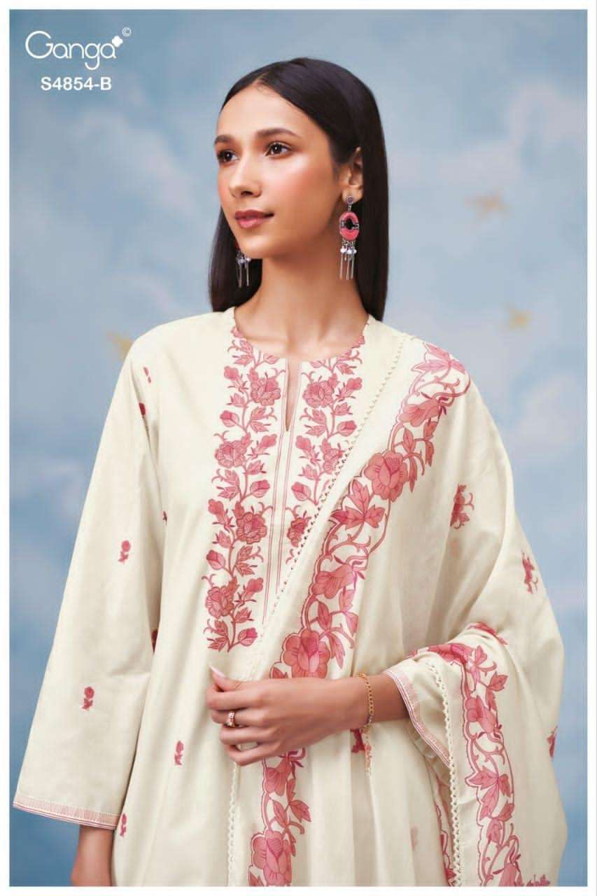 Ganga Fashion Chenoa 4854 Premium Cotton Dress Material - Amrah Wholesale