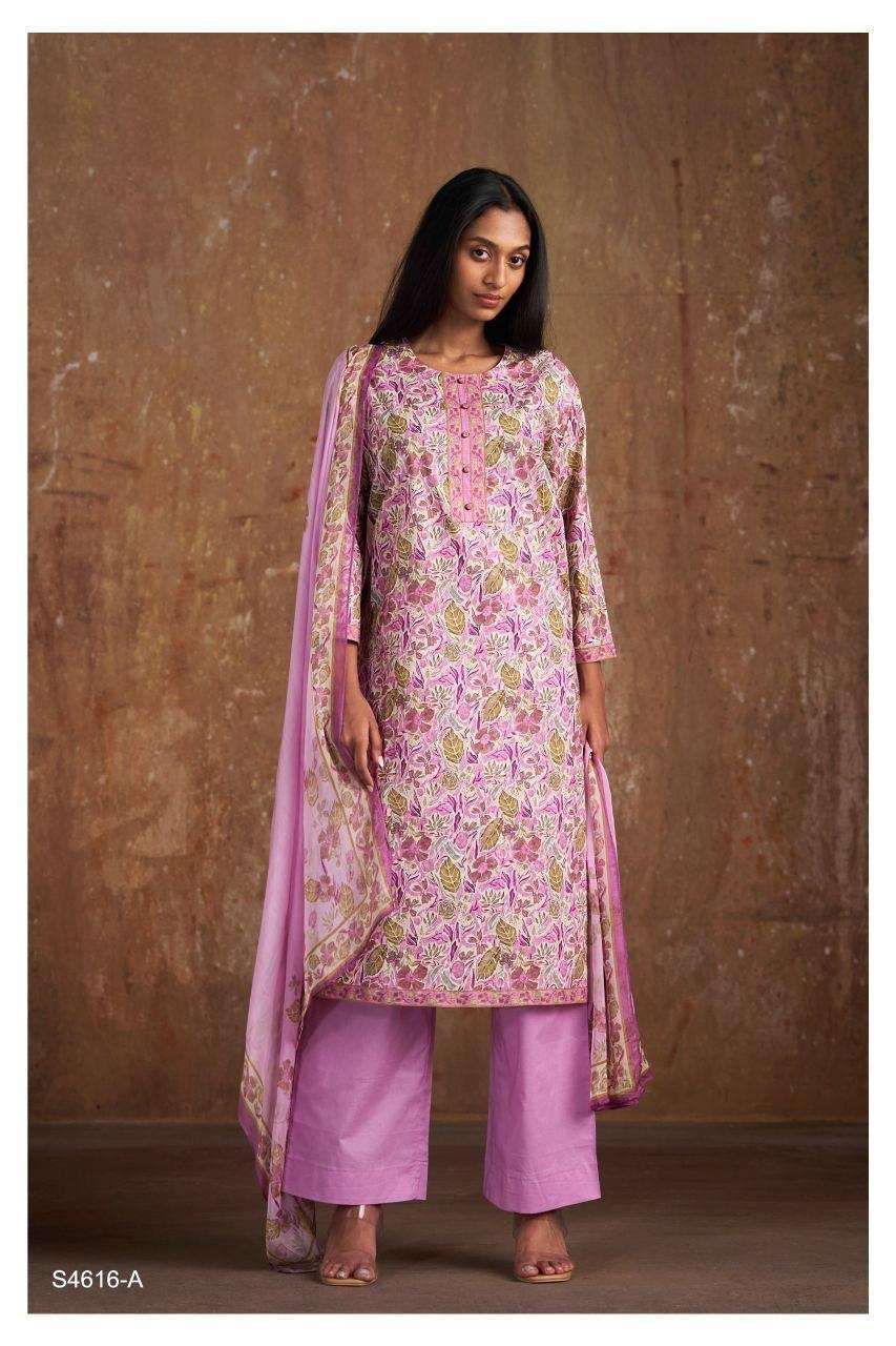 Ganga Fashion Chhavi 4616 Dress Material Wholesale Catalogue - Amrah Wholesale