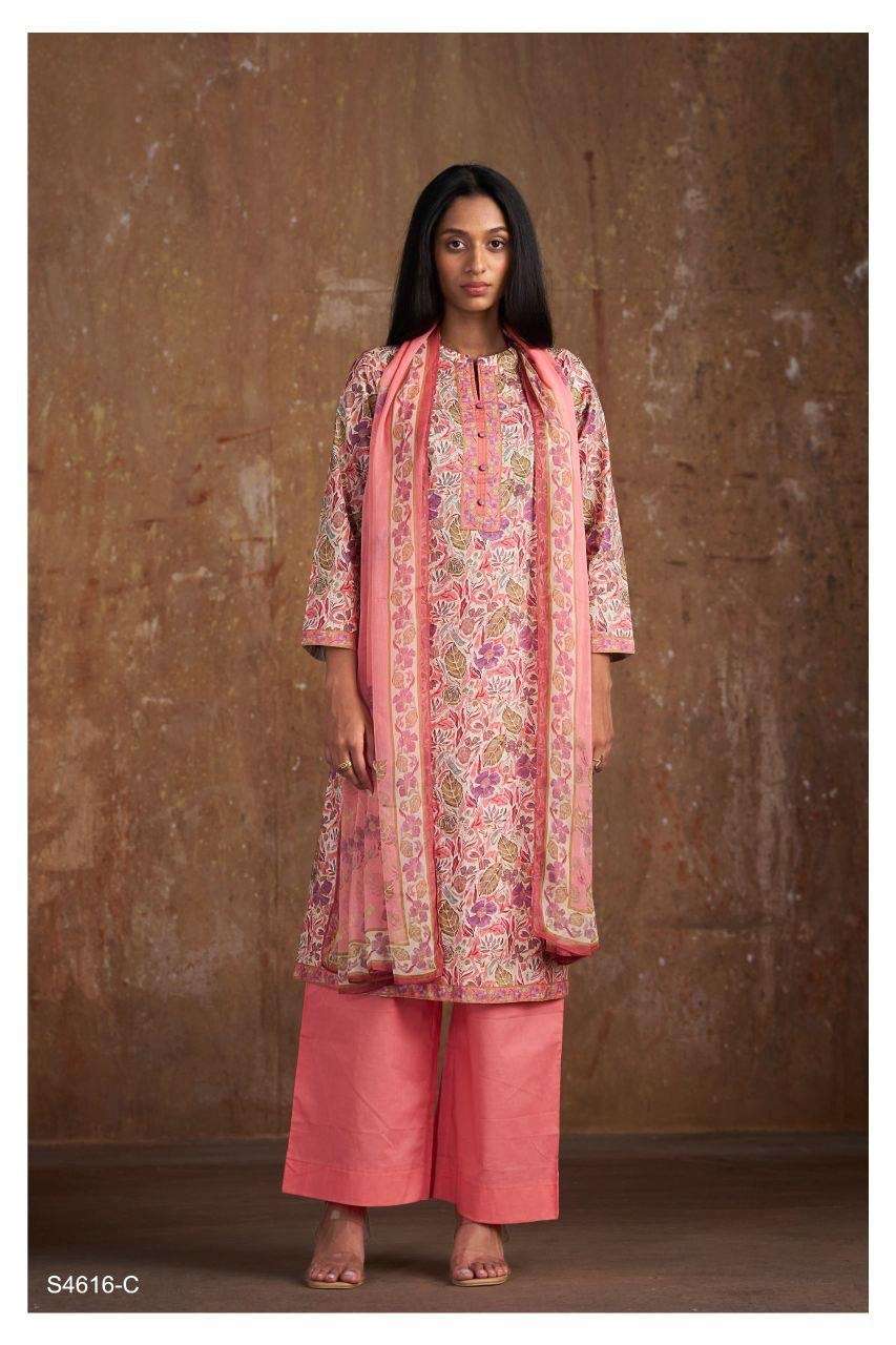Ganga Fashion Chhavi 4616 Dress Material Wholesale Catalogue - Amrah Wholesale