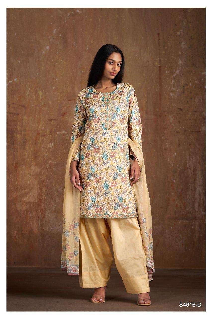 Ganga Fashion Chhavi 4616 Dress Material Wholesale Catalogue - Amrah Wholesale