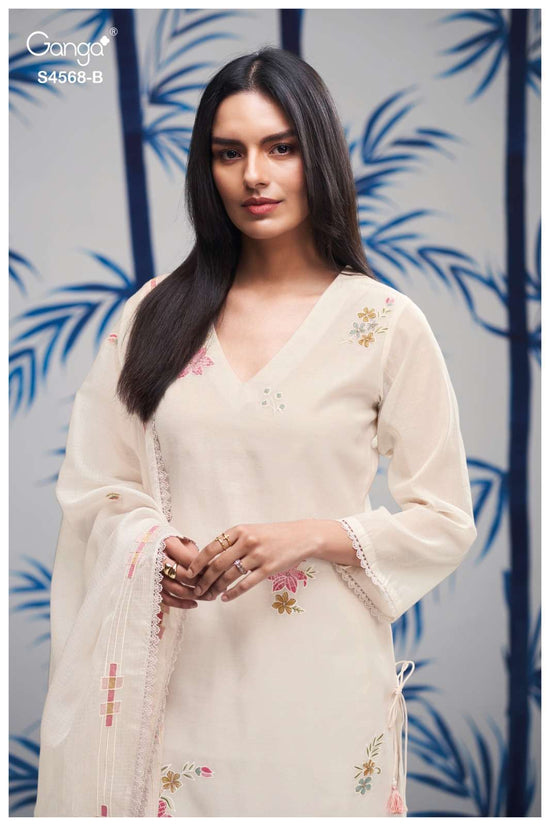 Ganga Fashion Chitrali 4568 Chanderi Salwar Suit Set Wholesale