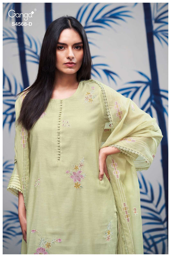 Ganga Fashion Chitrali 4568 Chanderi Salwar Suit Set Wholesale