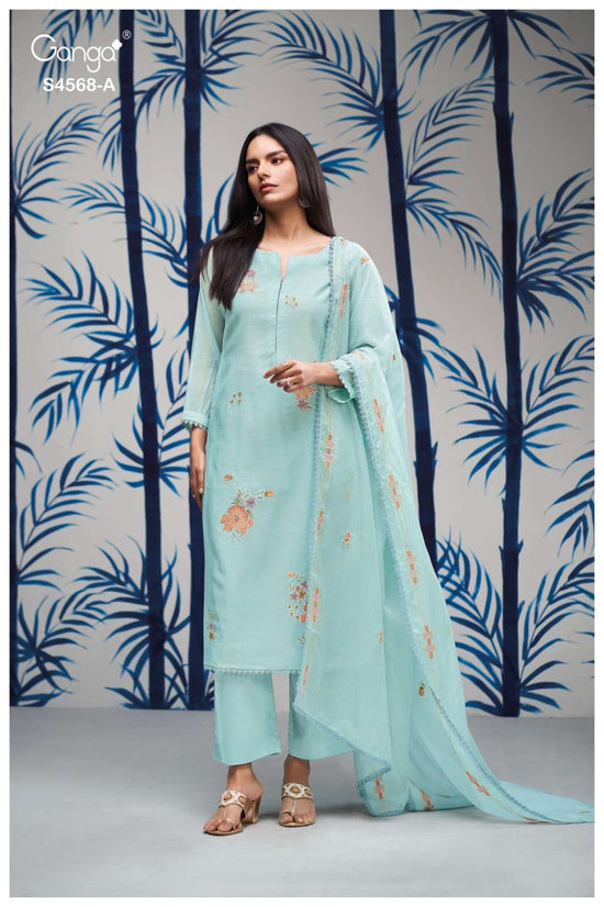 Ganga Fashion Chitrali 4568 Chanderi Salwar Suit Set Wholesale