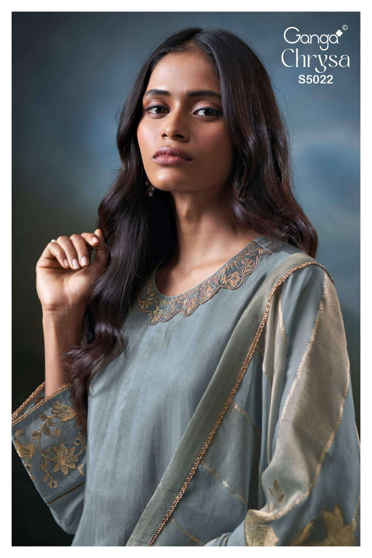 Ganga Fashion Chrysa 5022 Premium Bemberg Silk Embroidered Pakistani Suit - Amrah Wholesale