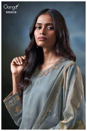 Ganga Fashion Chrysa 5022 Premium Bemberg Silk Embroidered Pakistani Suit - Amrah Wholesale