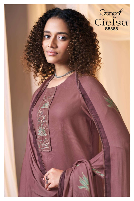 Ganga Fashion Cielsa 5388 Pure Wool Pashmina Dress Material