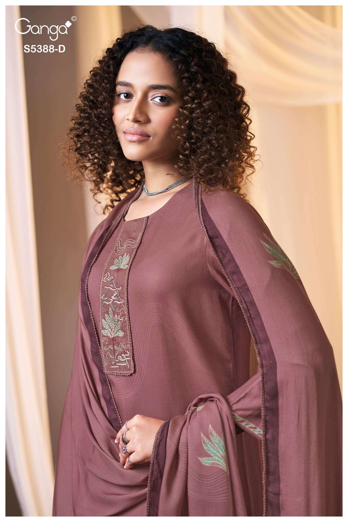 Ganga Fashion Cielsa 5388 Pure Wool Pashmina Dress Material