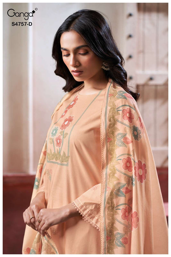 Ganga Fashion Cirelia 4757 Dress Material Wholesale Catalogue - Amrah Wholesale
