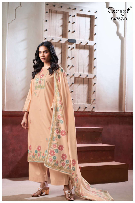Ganga Fashion Cirelia 4757 Dress Material Wholesale Catalogue - Amrah Wholesale