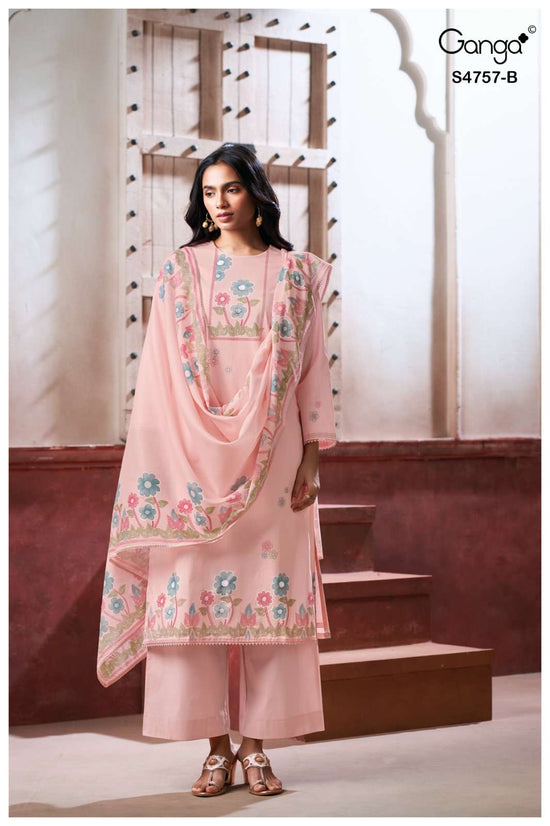 Ganga Fashion Cirelia 4757 Dress Material Wholesale Catalogue - Amrah Wholesale