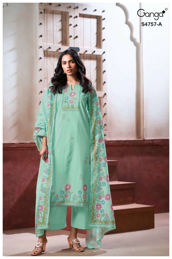 Ganga Fashion Cirelia 4757 Dress Material Wholesale Catalogue - Amrah Wholesale