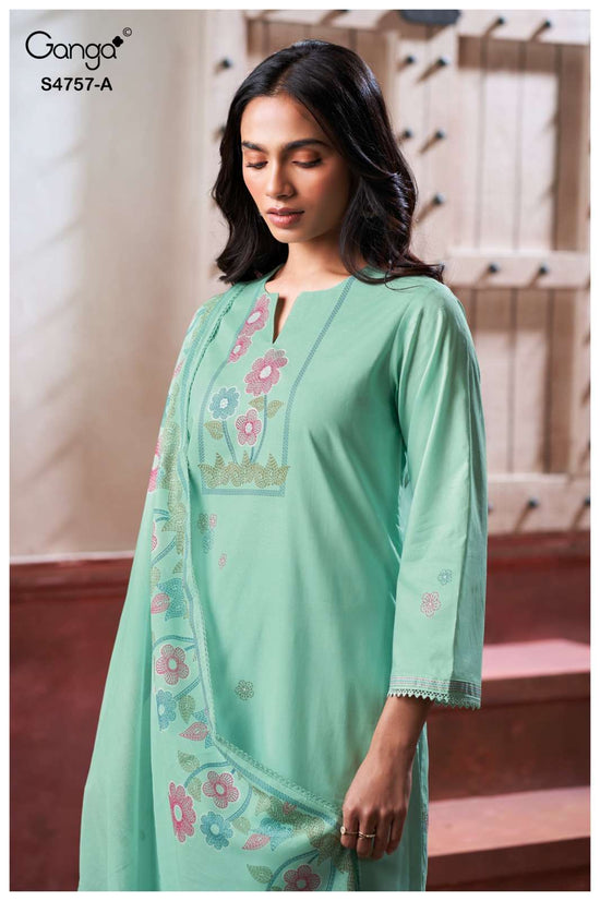 Ganga Fashion Cirelia 4757 Dress Material Wholesale Catalogue - Amrah Wholesale