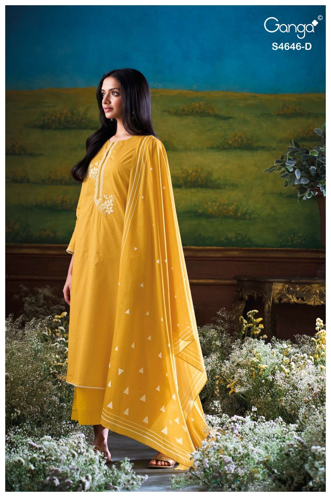 Ganga Fashion Claria 464 Salwar Suit Set Wholesale Catalogue