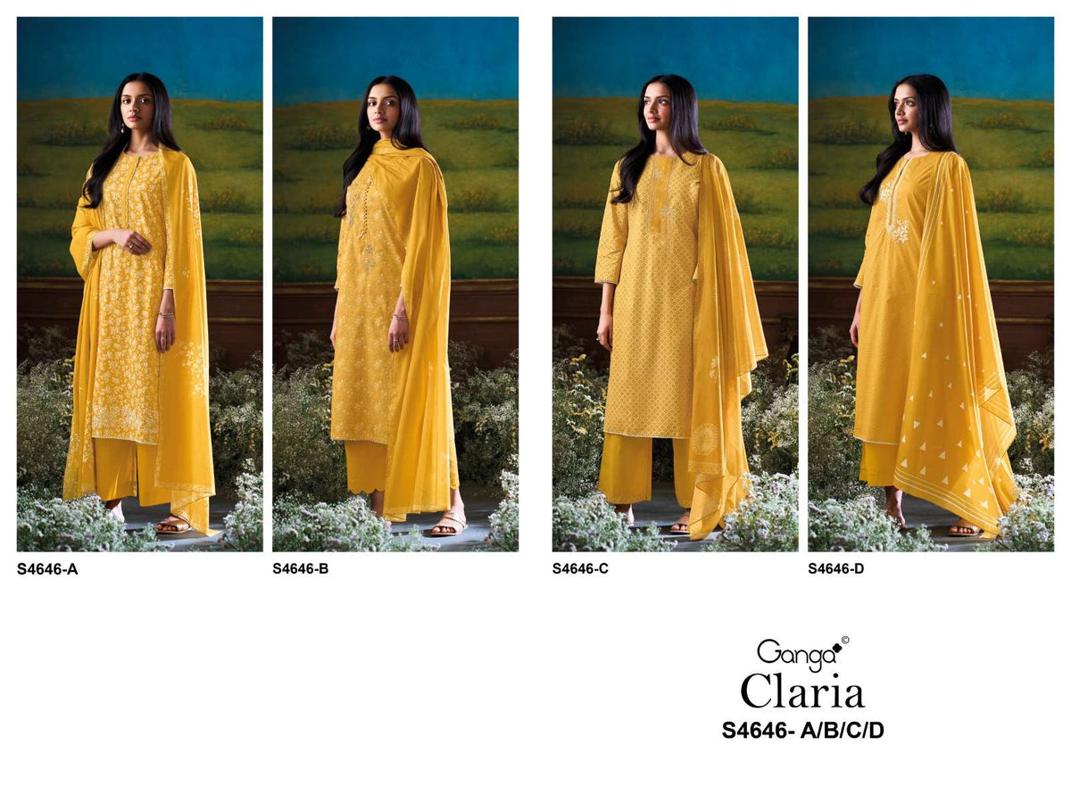Ganga Fashion Claria 464 Salwar Suit Set Wholesale Catalogue - Amrah Wholesale