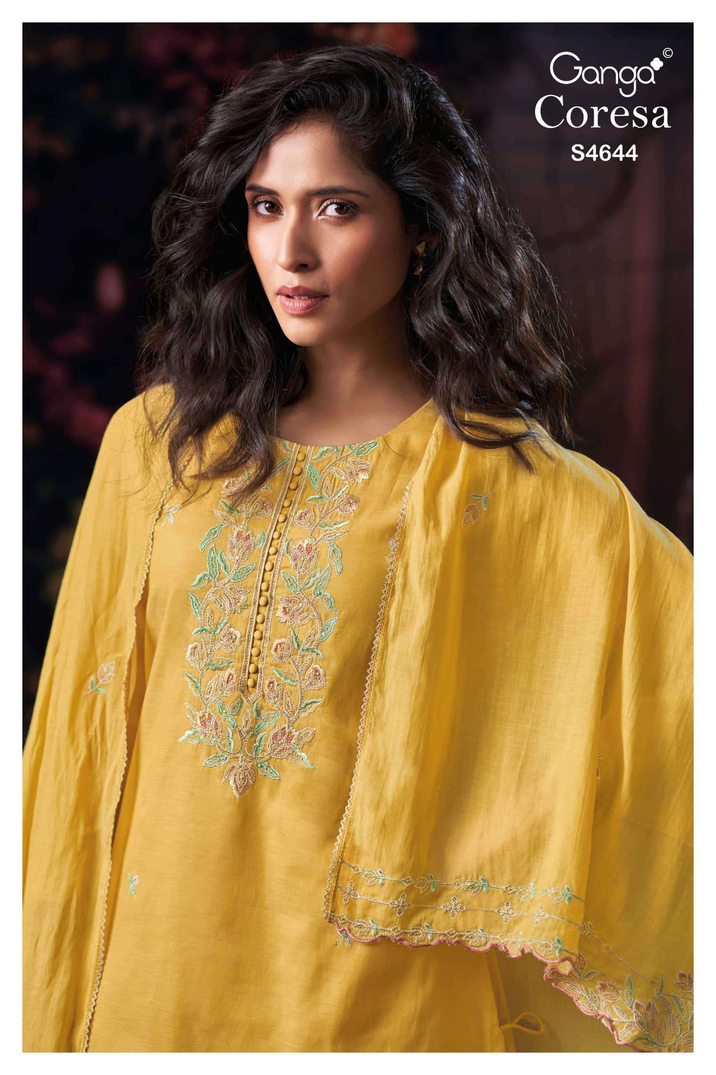 Ganga Fashion Coresa 4644 Dress Material Wholesale Catalogue - Amrah Wholesale
