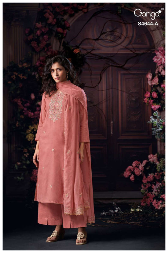 Ganga Fashion Coresa 4644 Dress Material Wholesale Catalogue - Amrah Wholesale