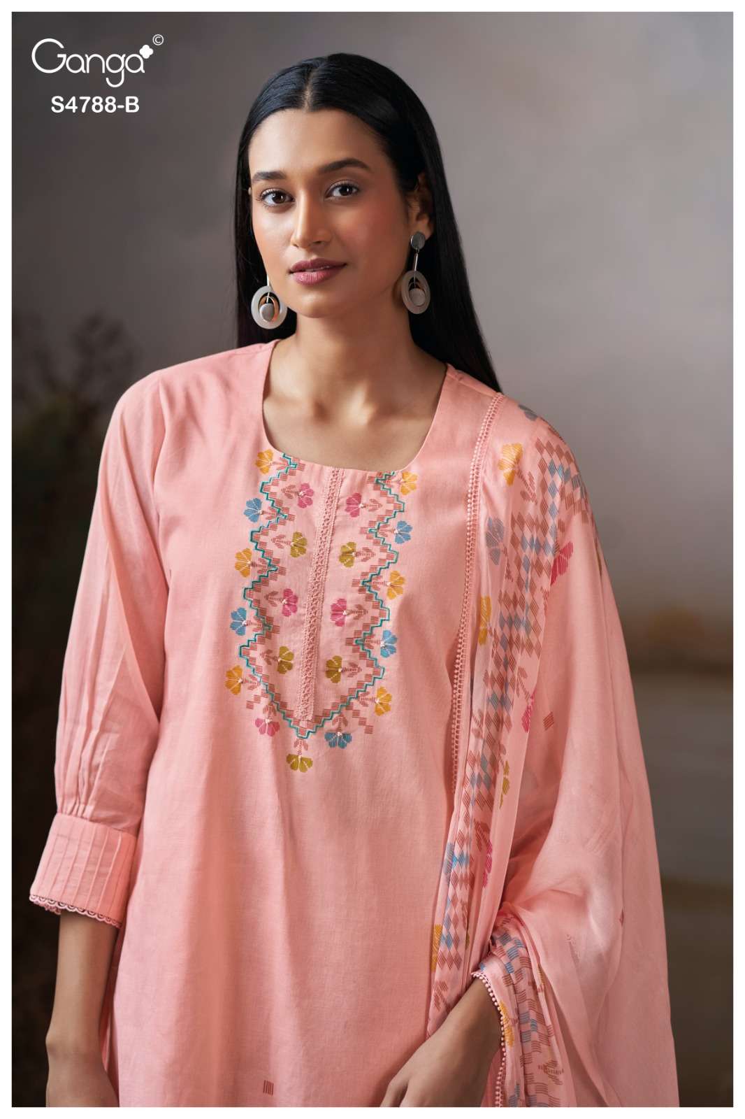 Ganga Fashion Cosima 4799 Premium Organdy Dress Material