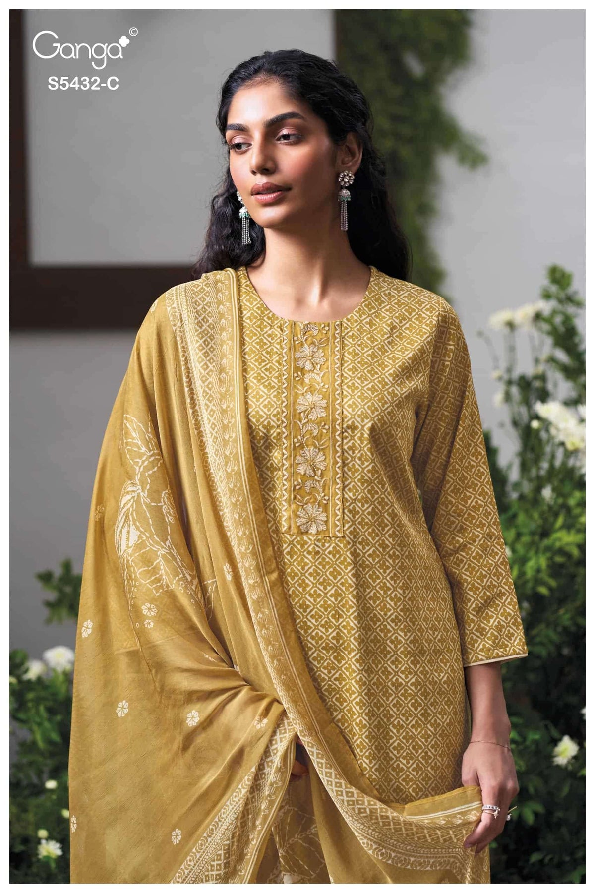 Ganga Fashion Daelen 5432 Pure Wool Pashmina Embroidered Suit