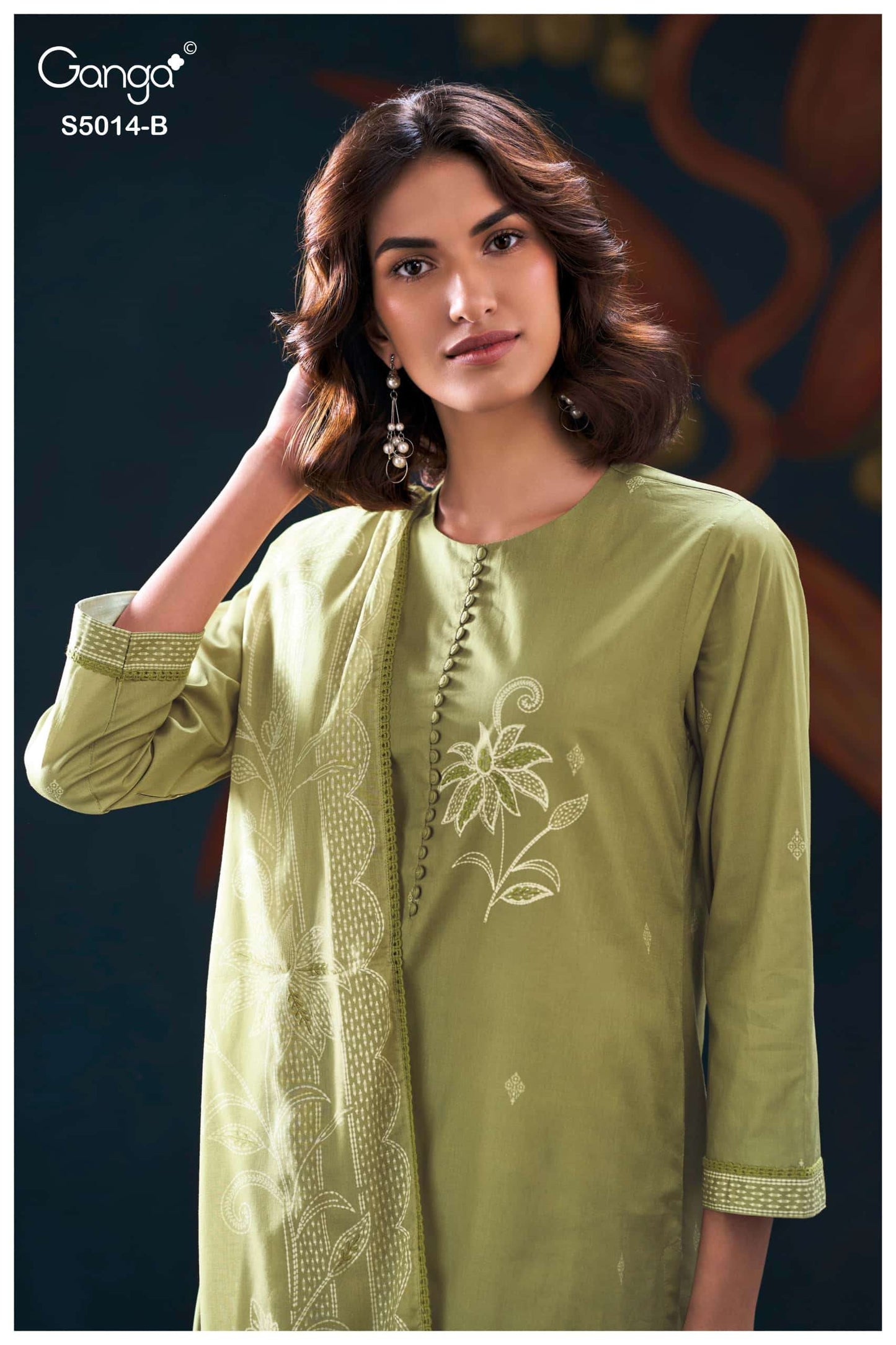 Ganga Fashion Daira 5014 Premium Cotton Dress Material