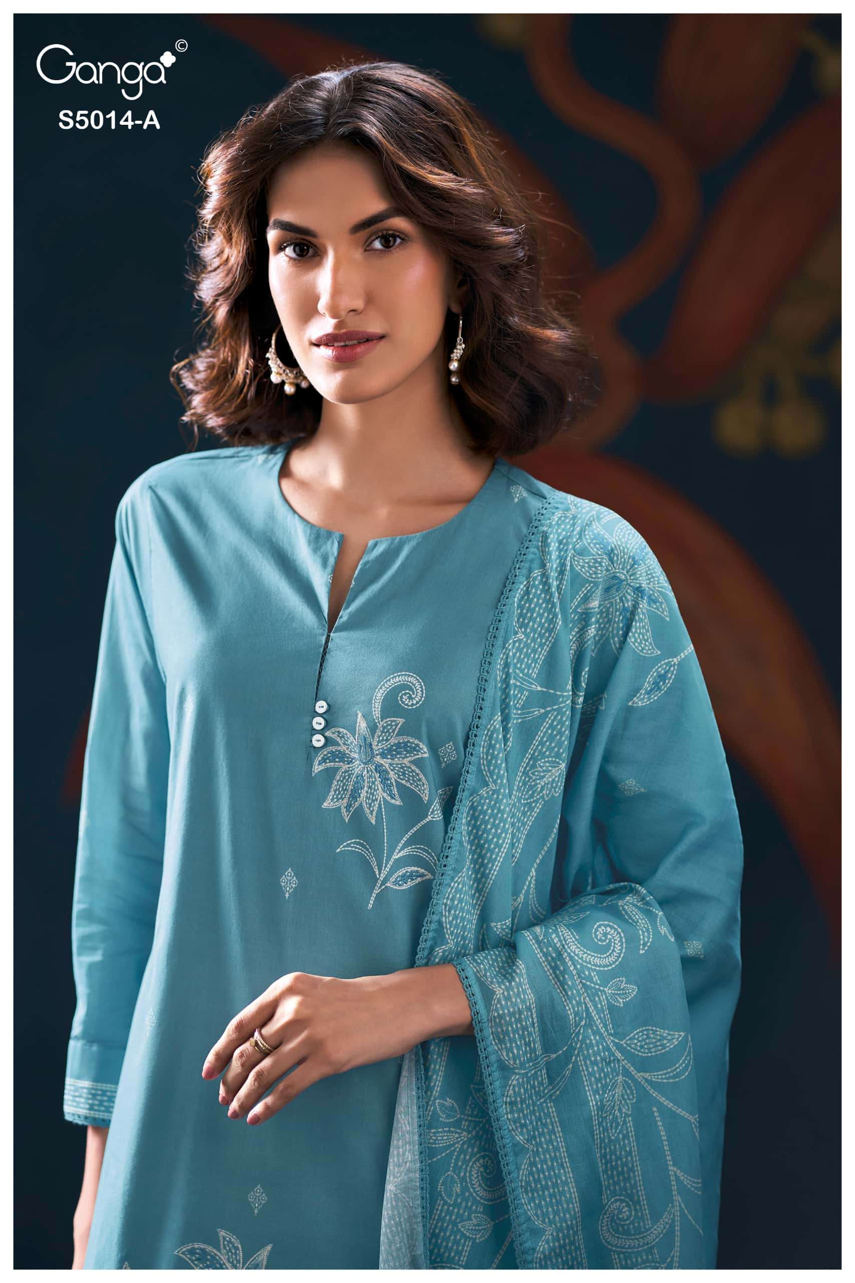 Ganga Fashion Daira 5014 Premium Cotton Dress Material