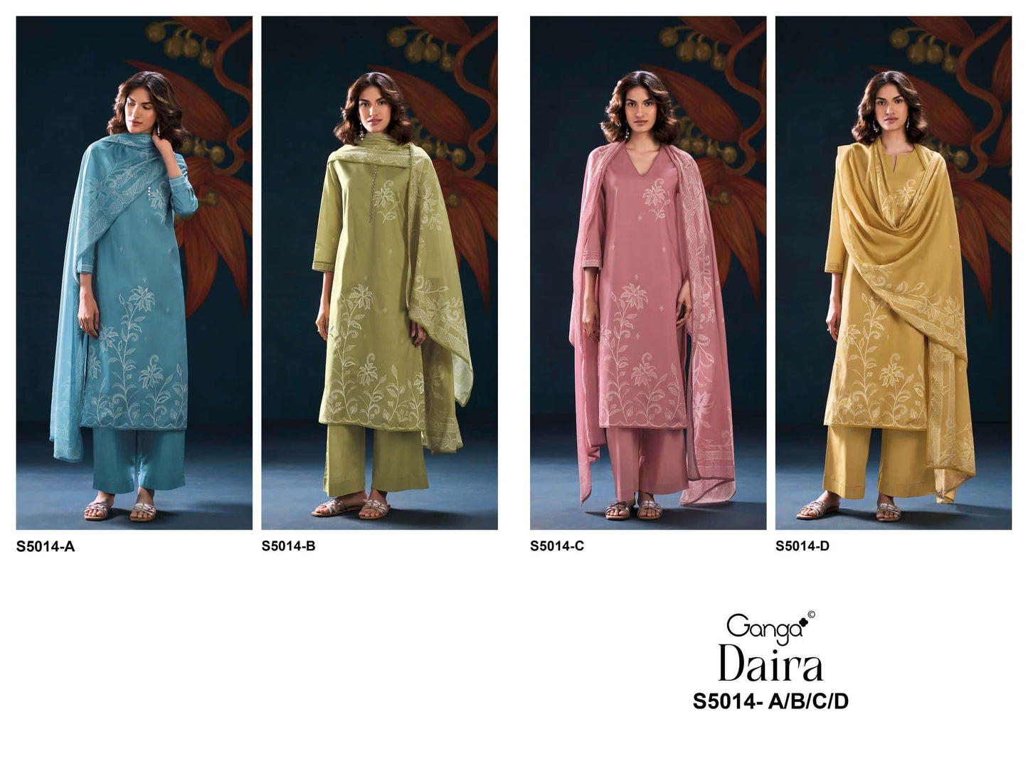 Ganga Fashion Daira 5014 Premium Cotton Dress Material