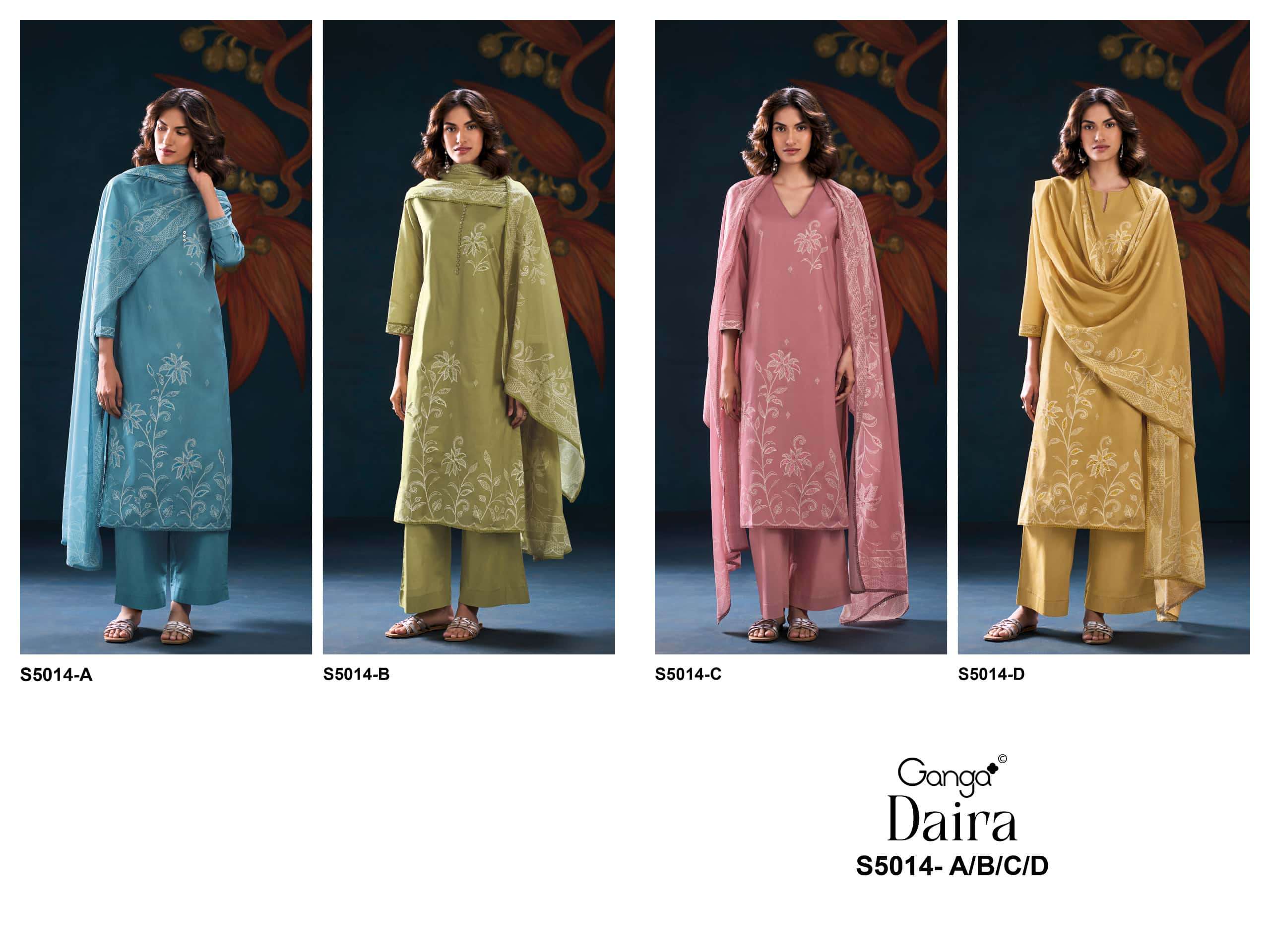Ganga Fashion Daira 5014 Premium Cotton Dress Material