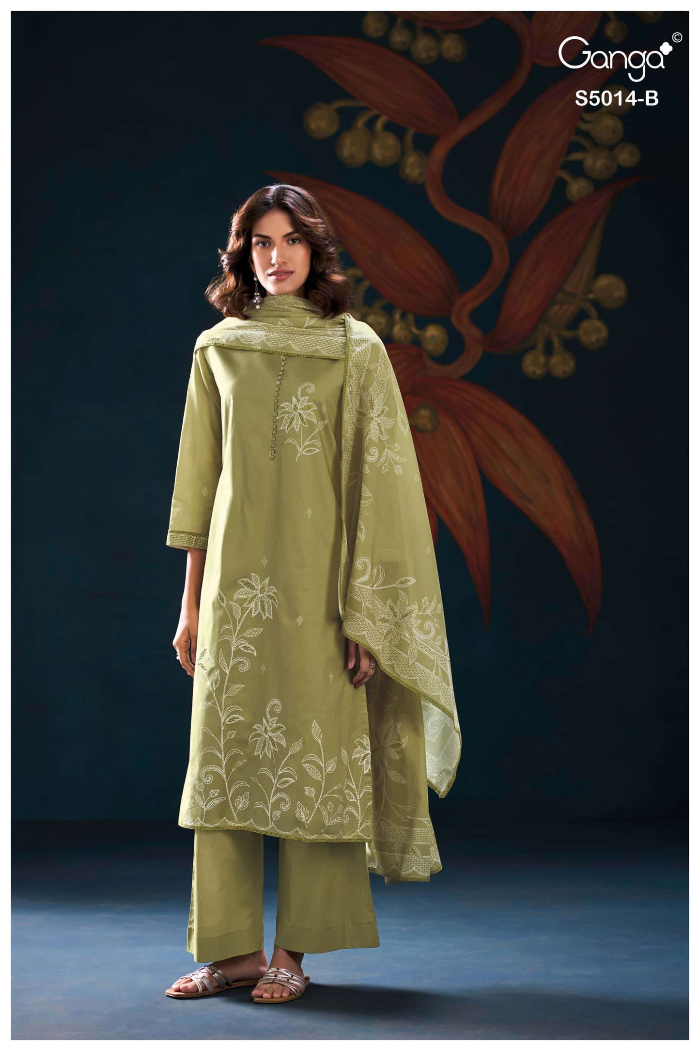 Ganga Fashion Daira 5014 Premium Cotton Dress Material