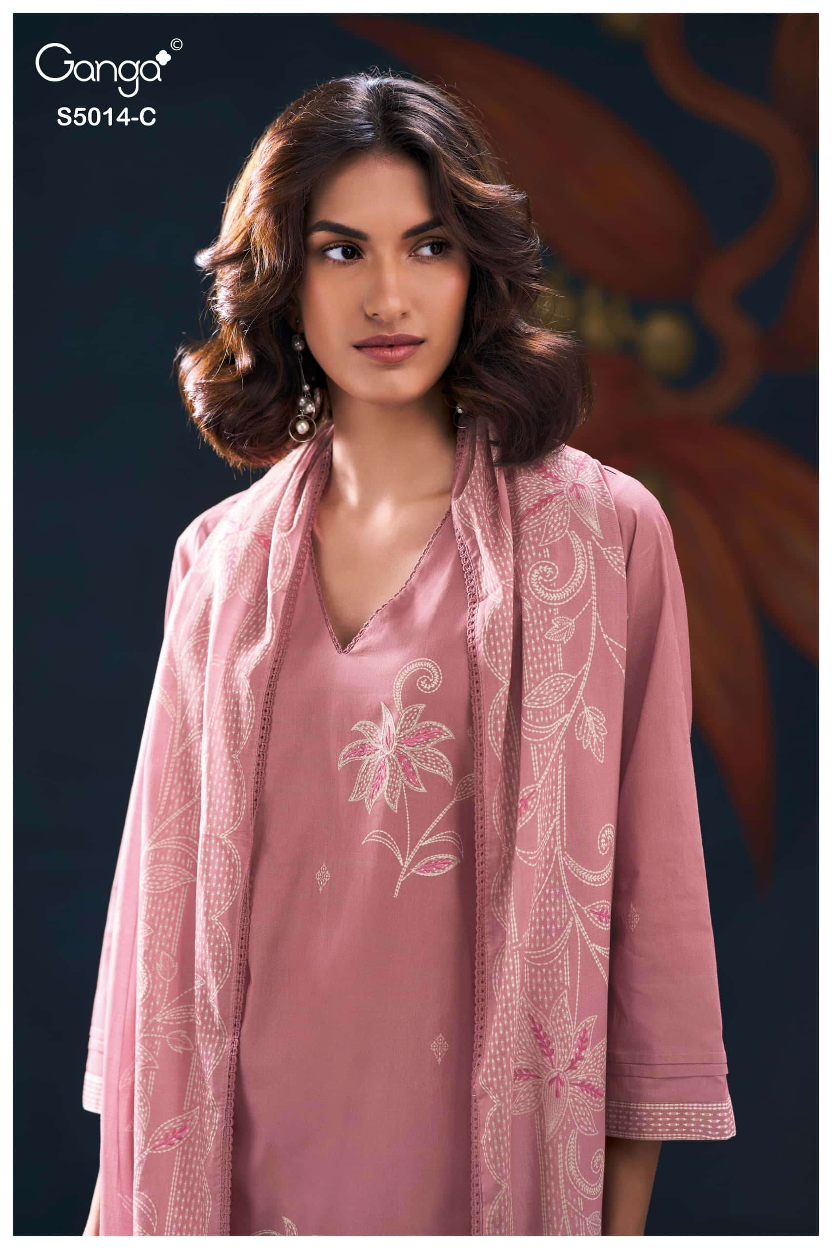 Ganga Fashion Daira 5014 Premium Cotton Dress Material