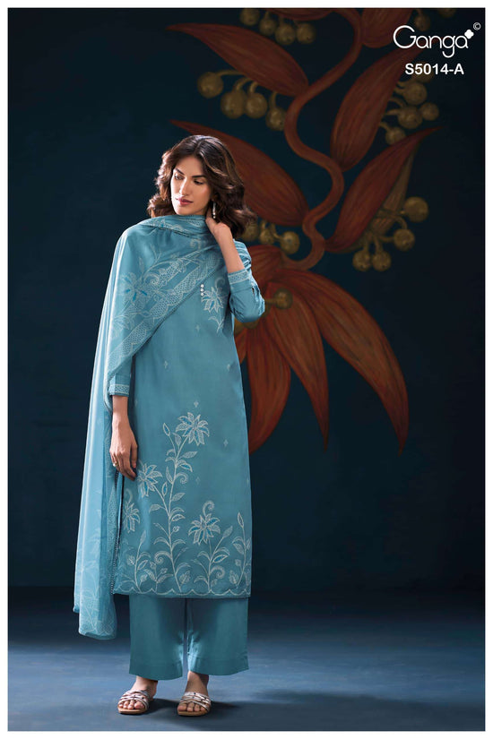 Ganga Fashion Daira 5014 Premium Cotton Dress Material