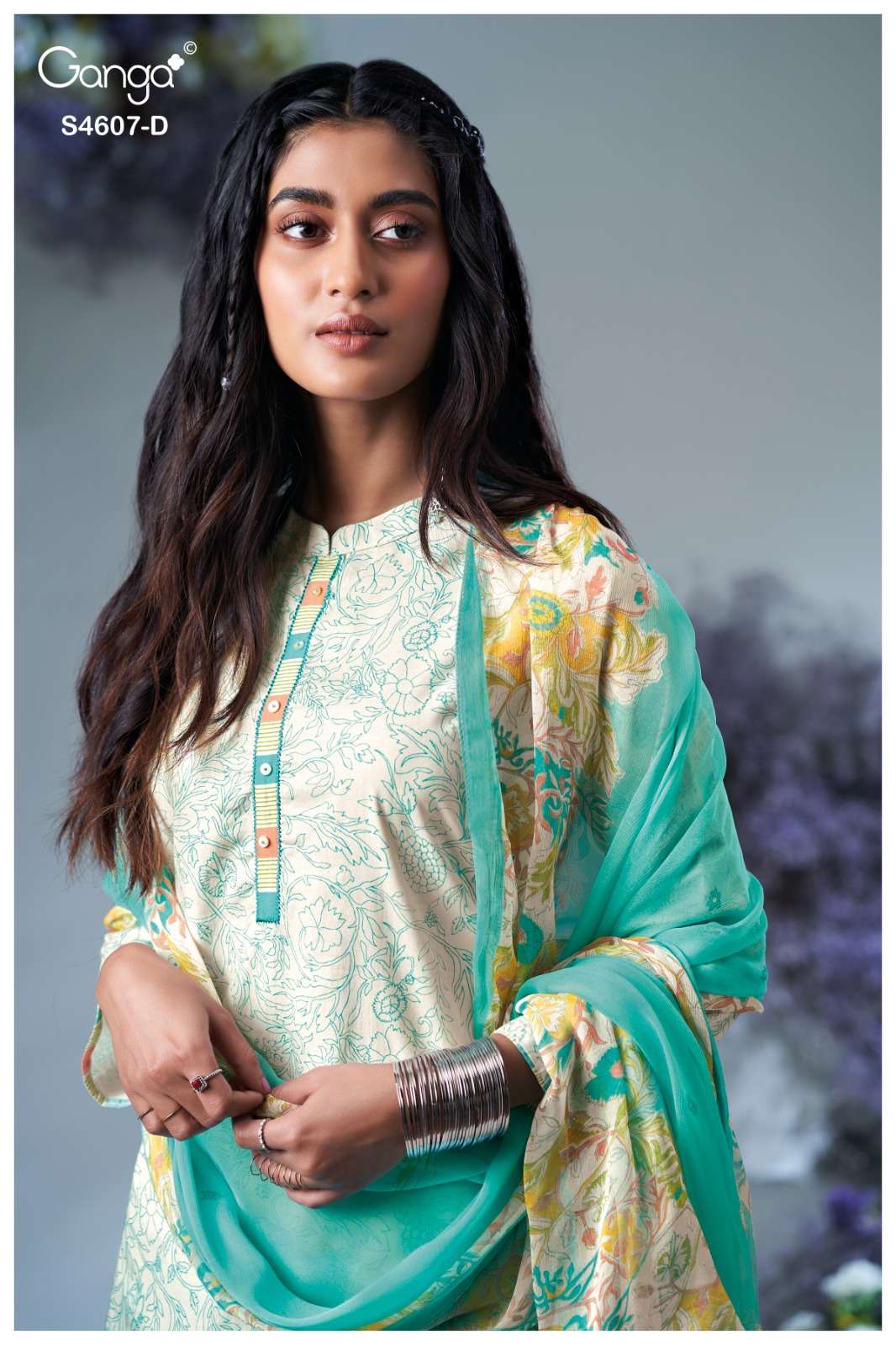 Ganga Fashion Daizel 4607 Dress Material Wholesale Catalogue