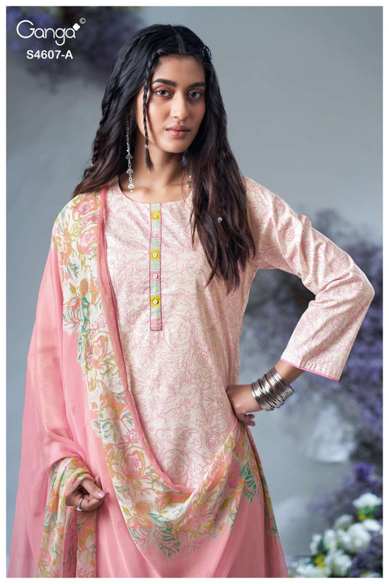 Ganga Fashion Daizel 4607 Dress Material Wholesale Catalogue