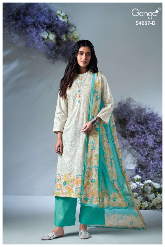 Ganga Fashion Daizel 4607 Dress Material Wholesale Catalogue