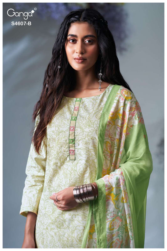Ganga Fashion Daizel 4607 Dress Material Wholesale Catalogue