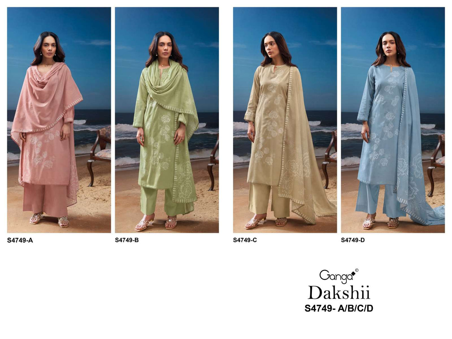 Ganga Fashion Dakshii 4749 Cotton Dress Material - Amrah Wholesale