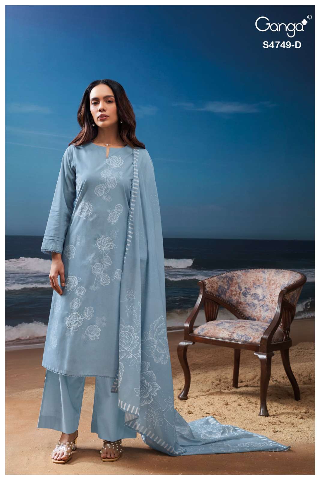 Ganga Fashion Dakshii 4749 Cotton Dress Material - Amrah Wholesale