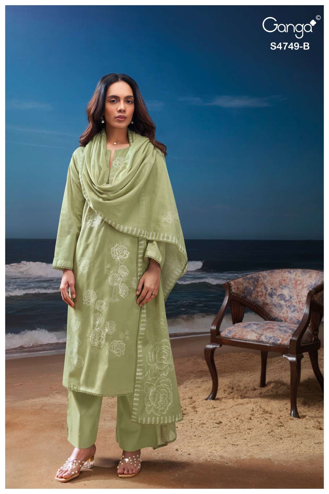 Ganga Fashion Dakshii 4749 Cotton Dress Material - Amrah Wholesale