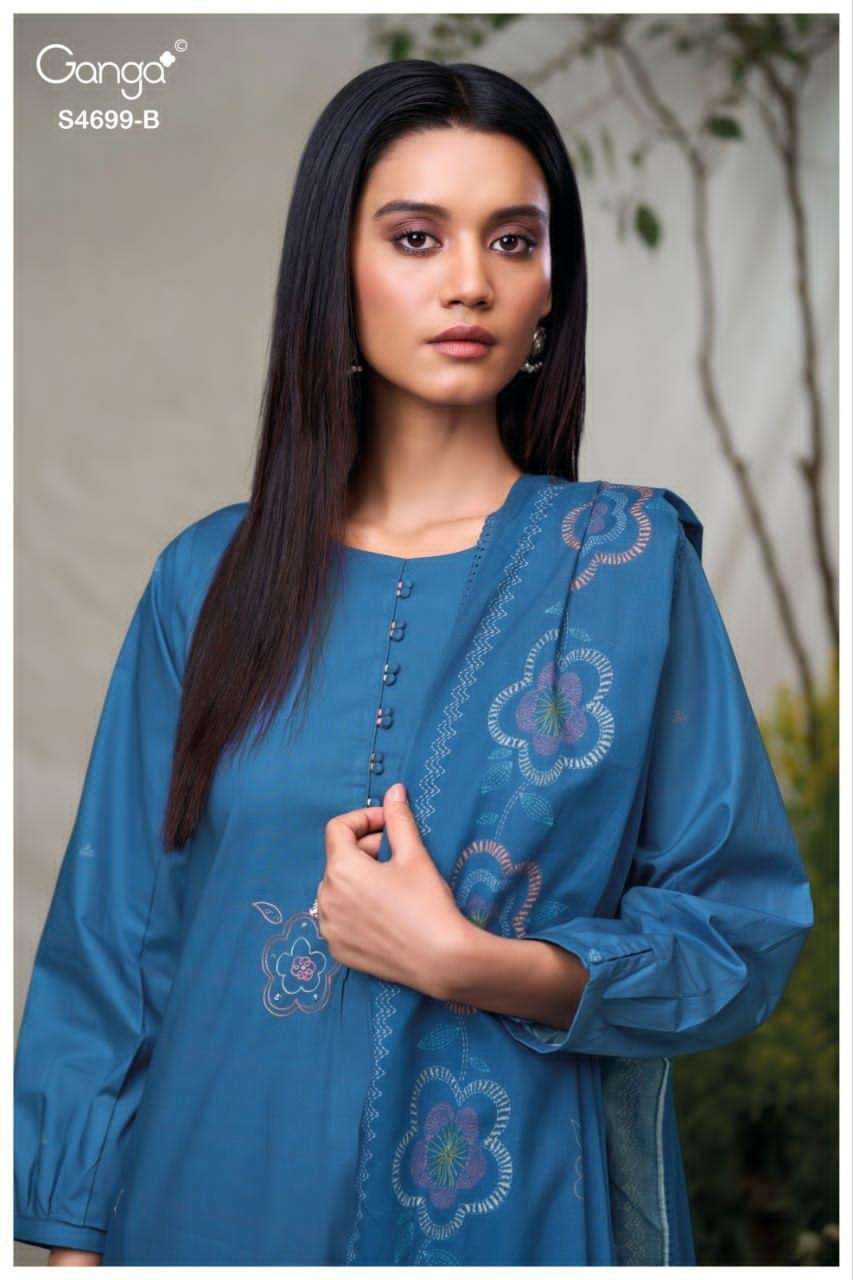 Ganga Fashion Darpika 4699 Premium Cotton Dress Material - Amrah Wholesale