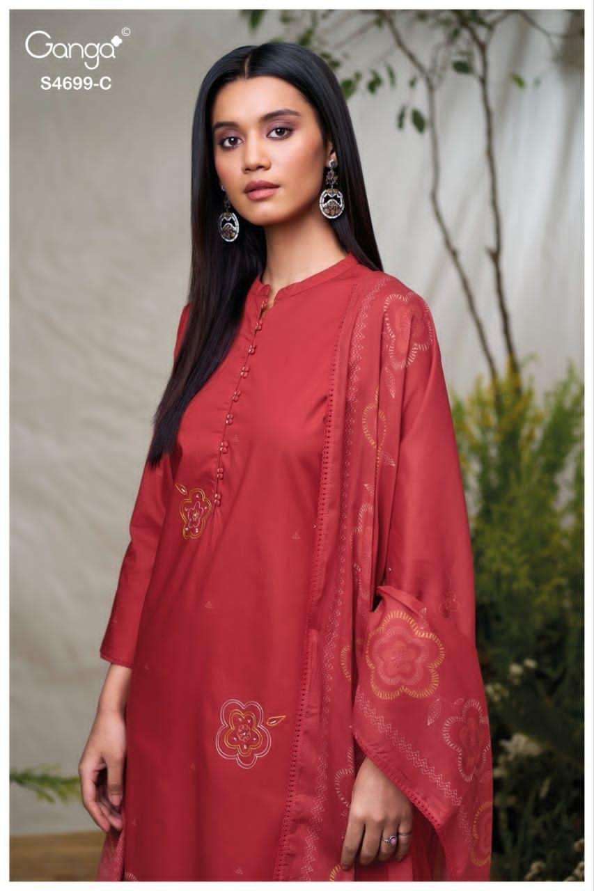 Ganga Fashion Darpika 4699 Premium Cotton Dress Material - Amrah Wholesale