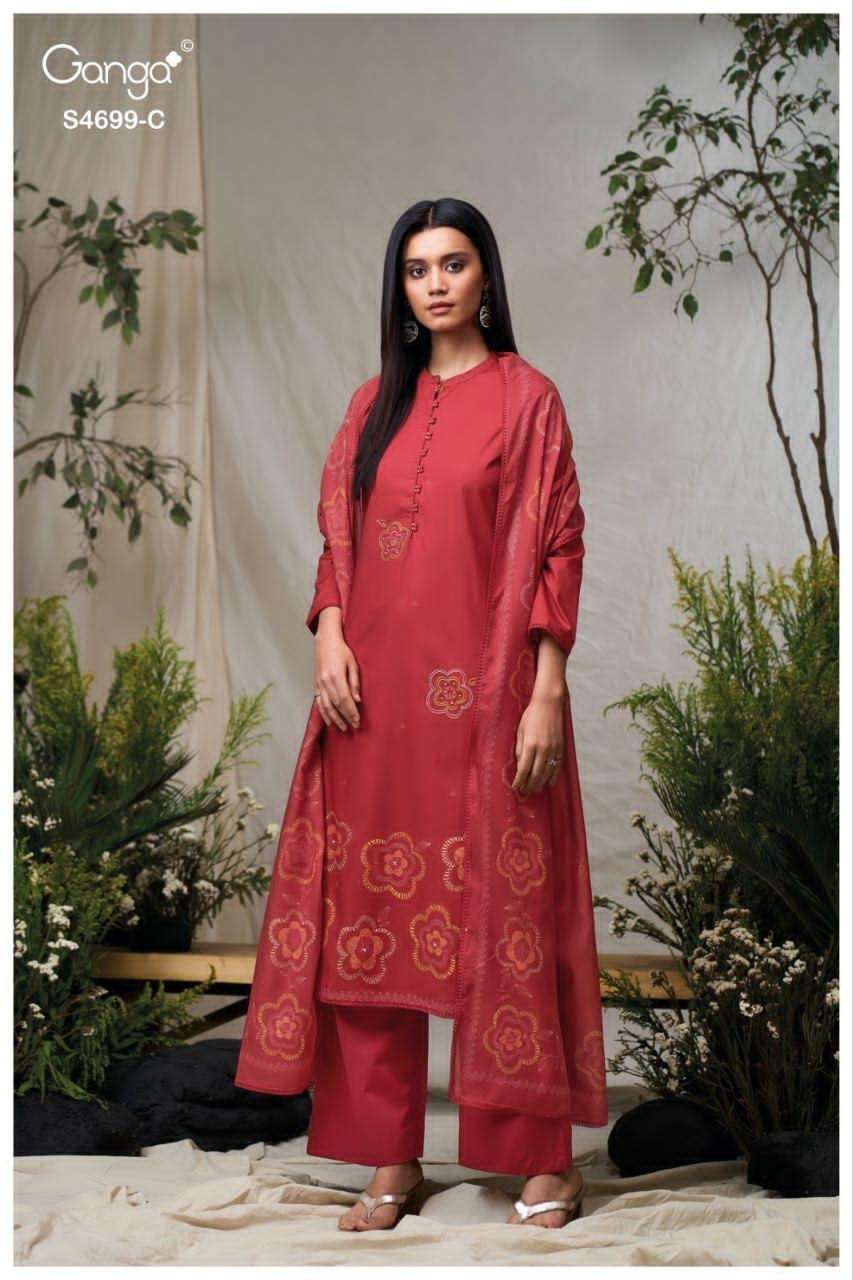 Ganga Fashion Darpika 4699 Premium Cotton Dress Material - Amrah Wholesale